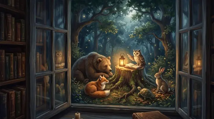Ilustrace k příběhu Vítr ve vrbách II – Široká cesta