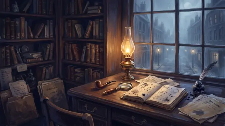 Ilustrace k příběhu Pes baskervillský – 2. Záhada